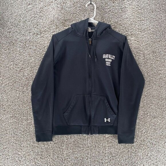 Grand Valley State Sweatshirt Adult Medium Black Full Zip Hoodie Under Armour - Picture 1 of 11